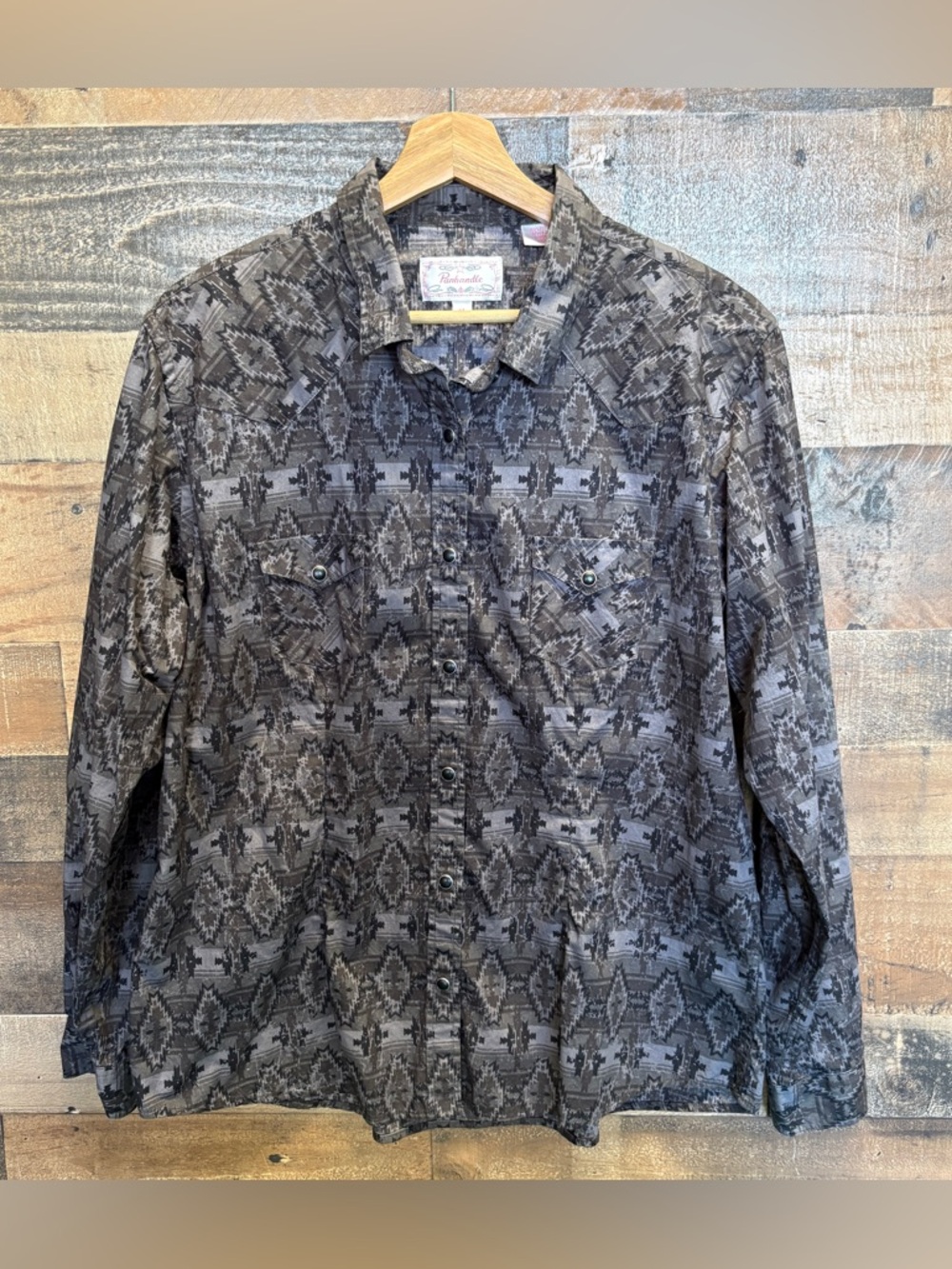 Ranch Top- Grey & Black Snakeskin Print